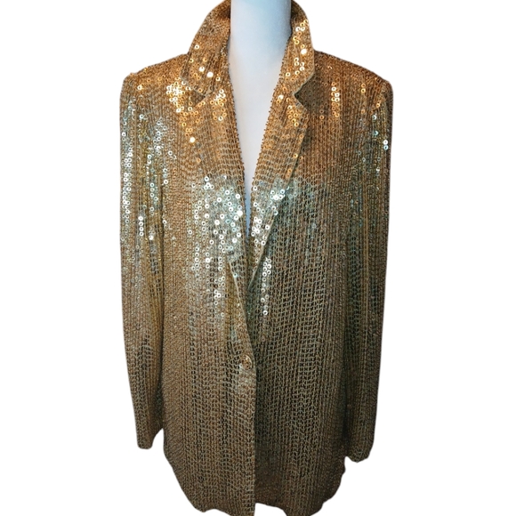Lew Magram Collection New York Vintage 80s sequen jacket  size L. Gorgeous! - Picture 2 of 8